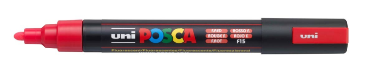 Uni Posca Verfmarker 5M Neon Rood