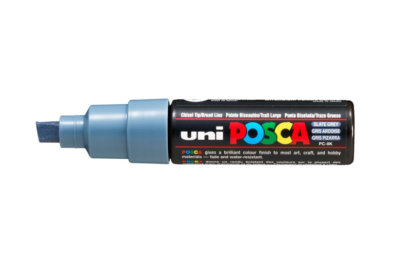 Uni Posca Verfmarker 8K Leigrijs