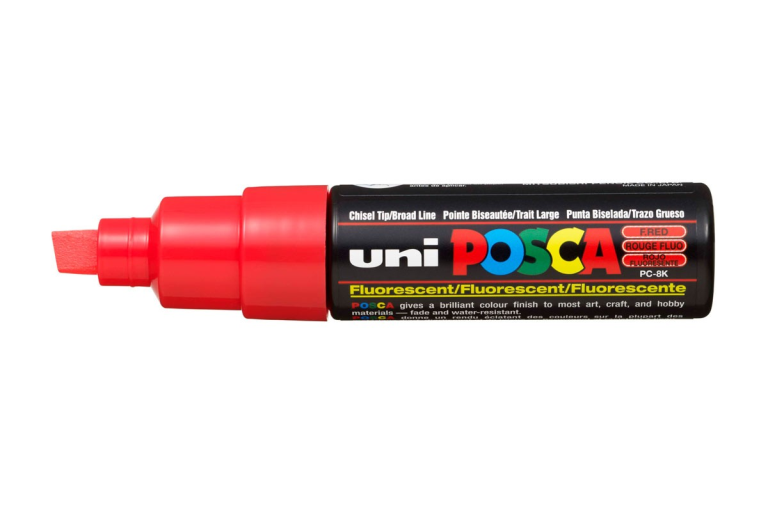Uni Posca Verfmarker 8K Neon Rood