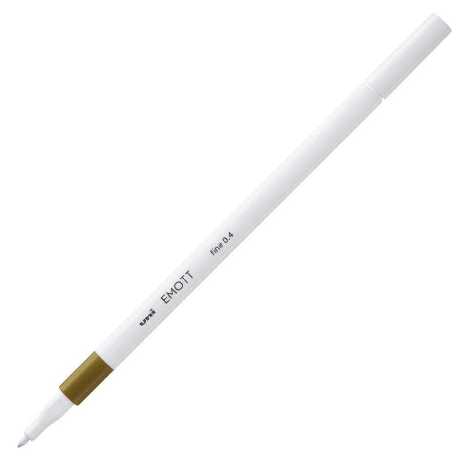 Uni Emott Fineliner 0,4 mm Gelbbraun