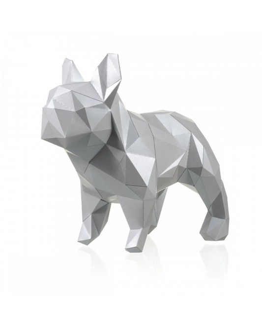 Wizardi 3D Papercraft 35x25x25 cm Bulldog Wit