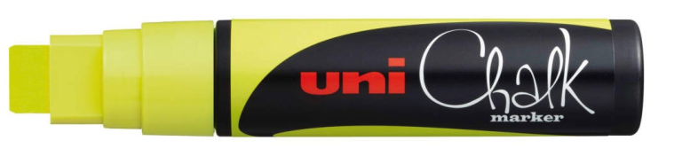 Uni Chalk Marker 17K Geel fluoriserend