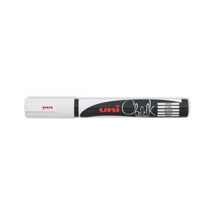 Uni Chalk Marker 3MS White
