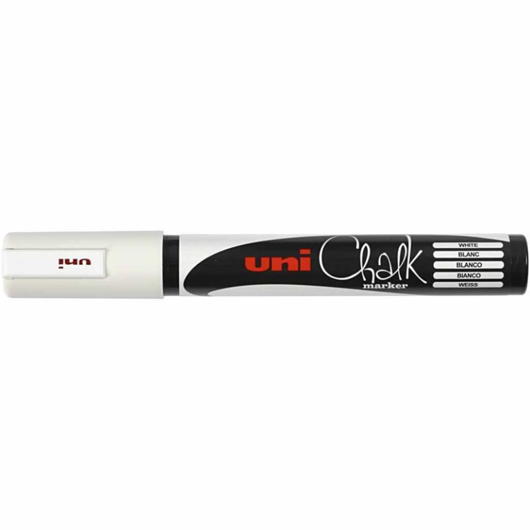 Uni Chalk Marker 5M White