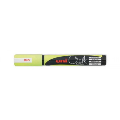 Uni Chalk Marker 5M Geel Fluo