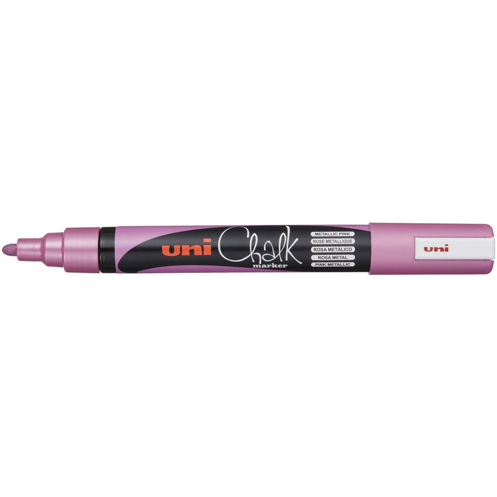 Uni Chalk Marker 5M Metallic Roze