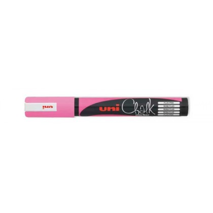 Uni Chalk Marker 5M Rosa fluoreszierend