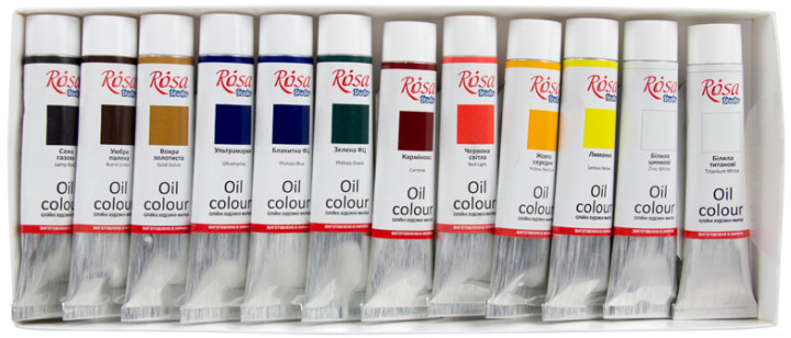 Rosa Studio Ölfarben-Set 12x20ml