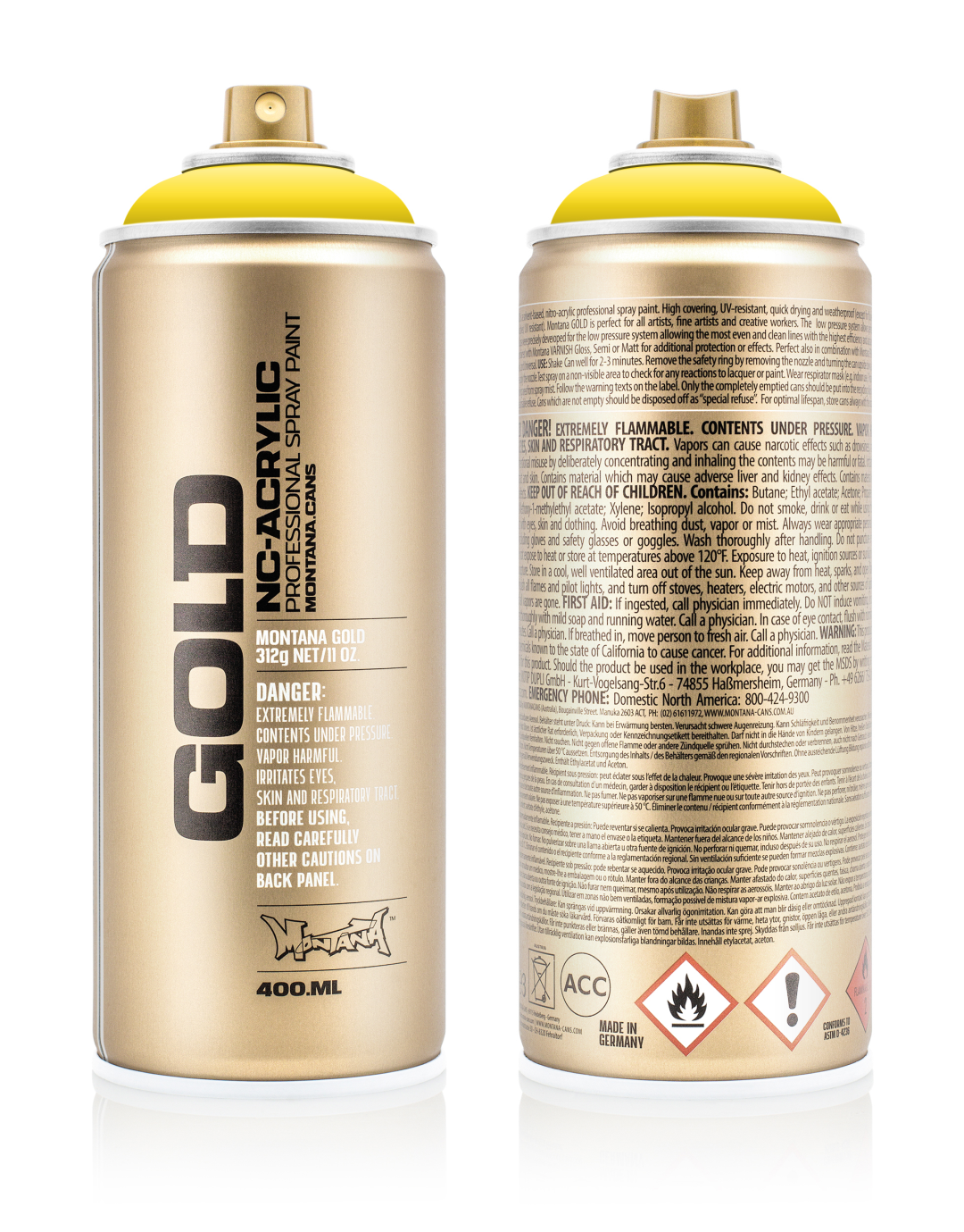 Montana Gold Sprühdose 400 ml Shock Yellow Light