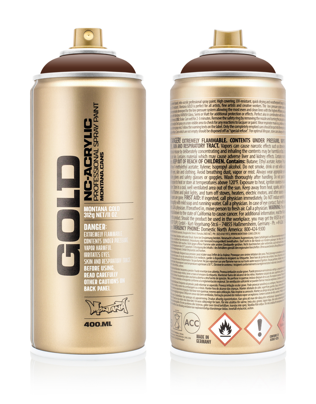 Montana Gold Spuitbus 400 ml Shock Brown