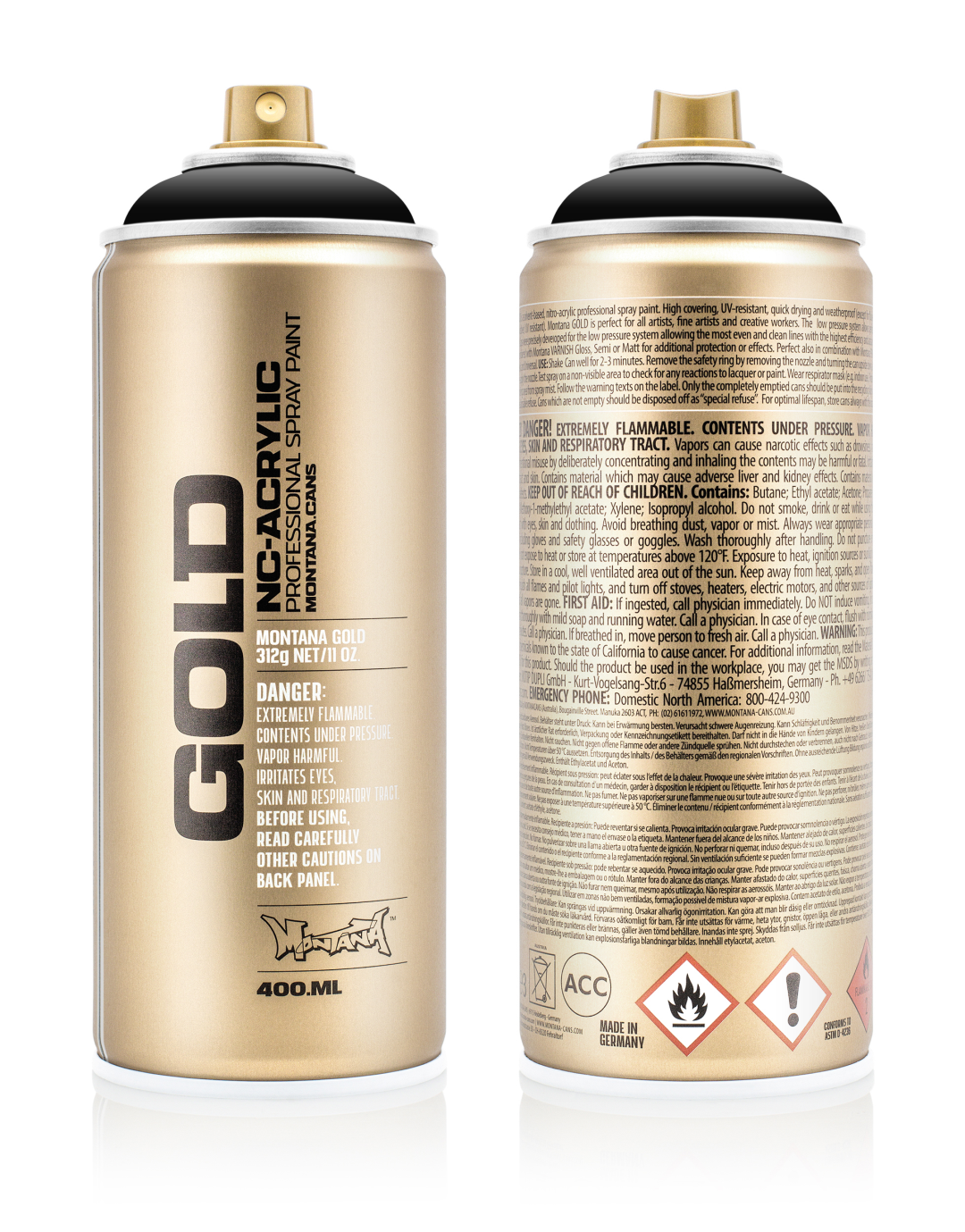Montana Gold Sprühdose 400 ml Shock Black