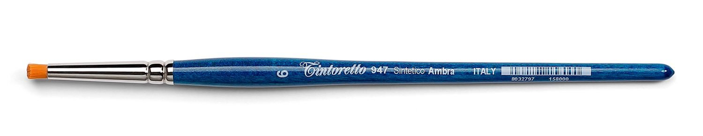 Tintoretto Ambra Synthetik Pinsel Rund Schräg 8