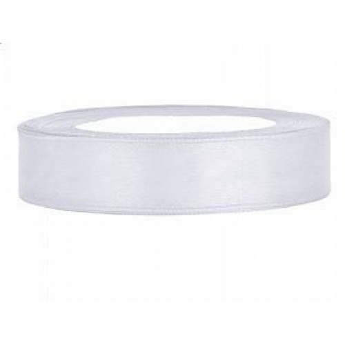 Satinband 12 mm 25 m Weiß