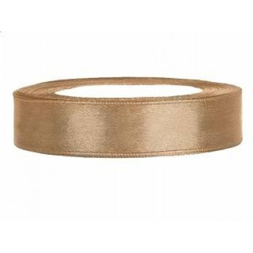 Satijnlint 12 mm 25 m Goud