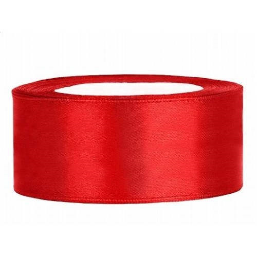 Satijnlint 25 mm 25 m Rood