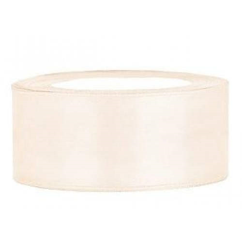 Satin Ribbon 25 mm 25 m Light Cream