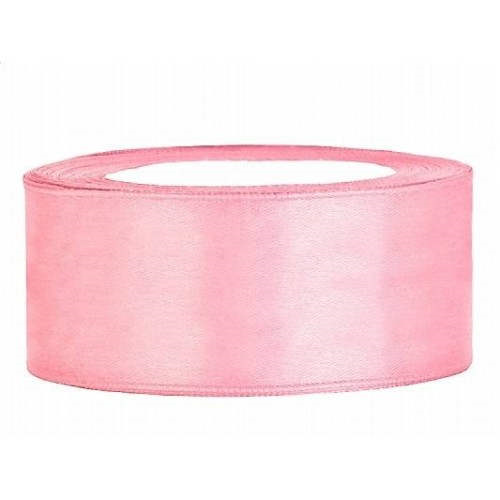 Satijnlint 25 mm 25 m Licht Roze