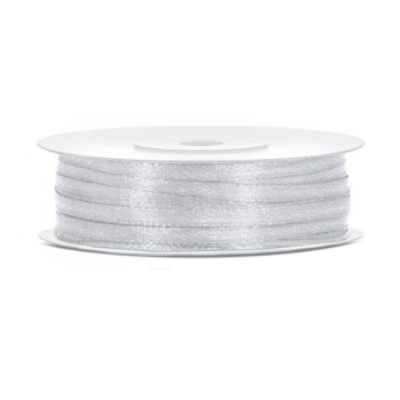 Satijnlint 3 mm 50 m Zilver