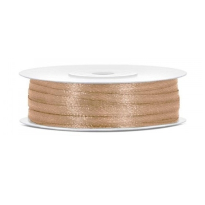 Satijnlint 3 mm 50 m Goud
