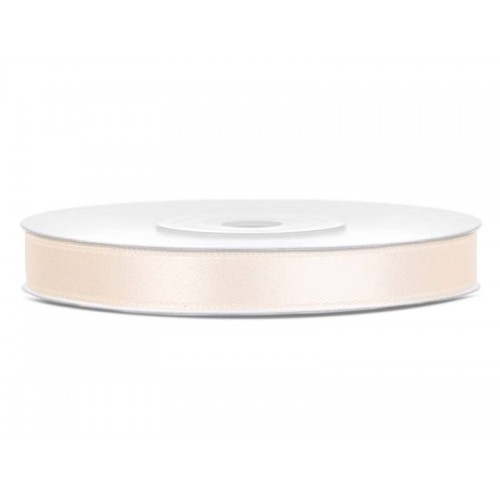 Satin Ribbon 6 mm 25 m Light Cream