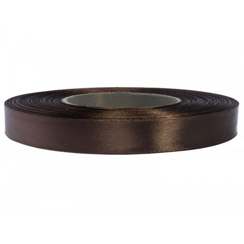 Satijnlint 6 mm 25 m Luxe Chocolade Bruin