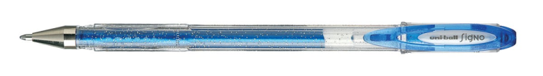 Uni Signo Gelschreiber Glitter Blau 1 mm