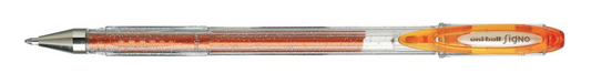 Uni Signo Gelpen Glitter Oranje 1 mm