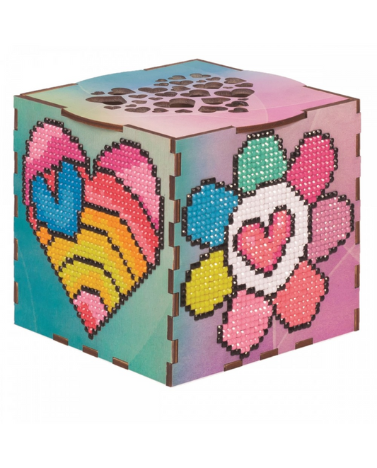 Wizardi Diamond Painting hout Roze Dromen 10,5 x 10,5 cm