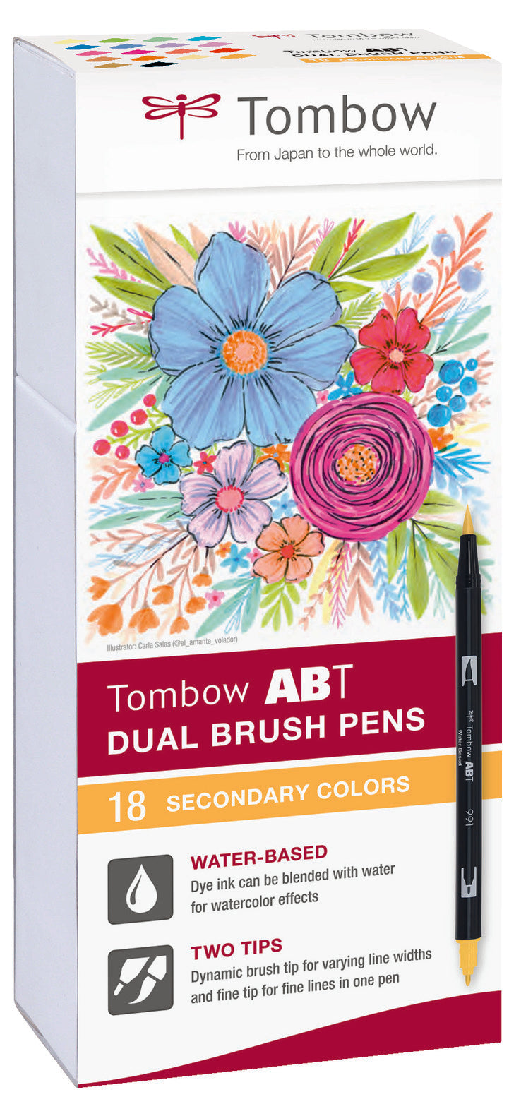 Tombow ABT Dual Brush Pen Set 18 Sekundärfarben