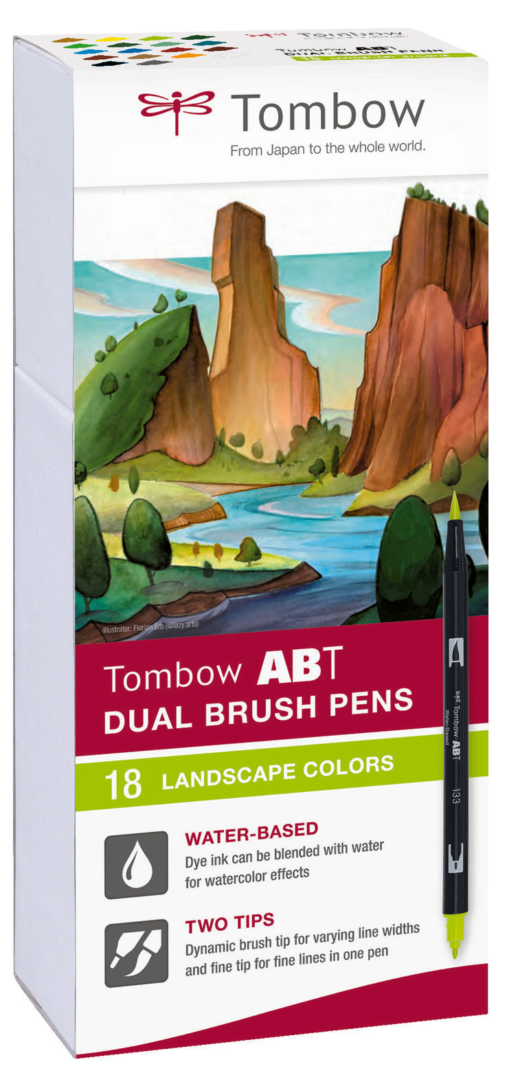Tombow ABT Dual Brush Pen Set 18 stuks Landscape Colors