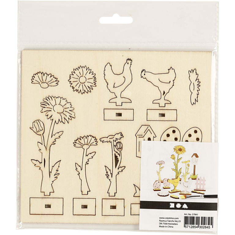 CC 3D Figures Flowers and Chickens l: 15.5cm w: 17cm