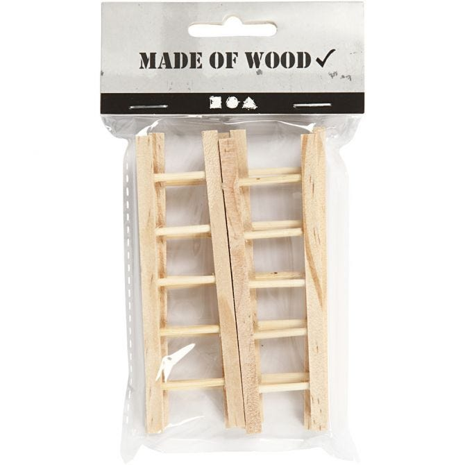 CC Grenen Ladders 10x3,5  cm 6 stuks