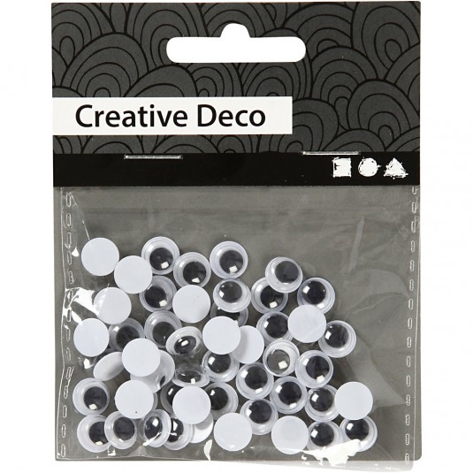 CC Wobbly Eyes d: 8mm 40 pieces