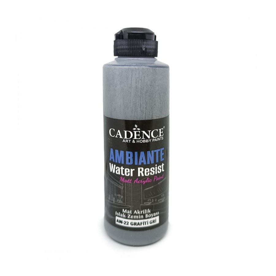 Cadence Ambiante Waterbestendige Matt Acrylverf 250 ml Anthracite Black + 10 gr Catalyst