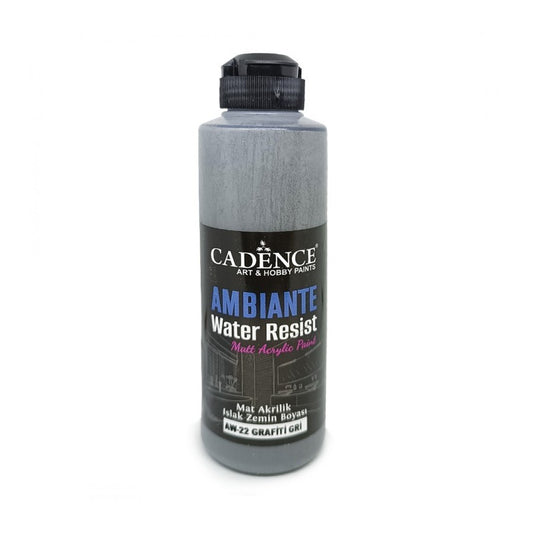 Cadence Ambiance Wasserfeste Matt-Acrylfarbe 250 ml Anthracite Black + 10 g Katalysator
