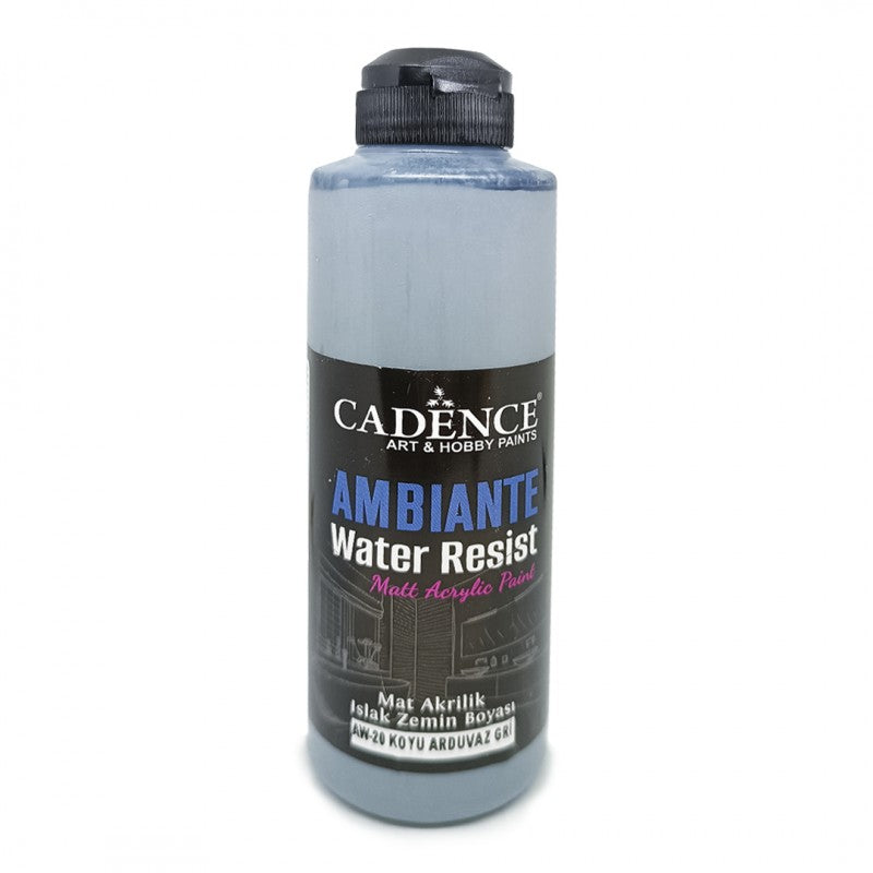 Cadence Ambiante Waterbestendige Matt Acrylverf 250 ml Dark Slate Gray + 10 gr Catalyst