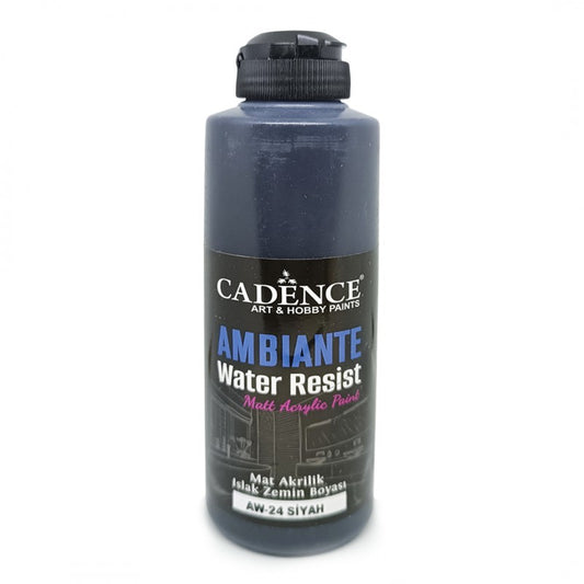 Cadence Ambiante Wasserfeste Matt-Acrylfarbe 250 ml Schwarz + 10 g Katalysator