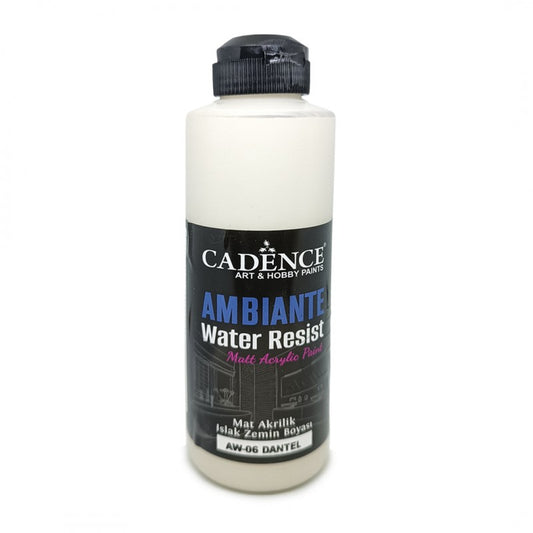 Cadence Ambiante Waterbestendige Matt Acrylverf 250 ml Old Lace + 10 gr Catalyst