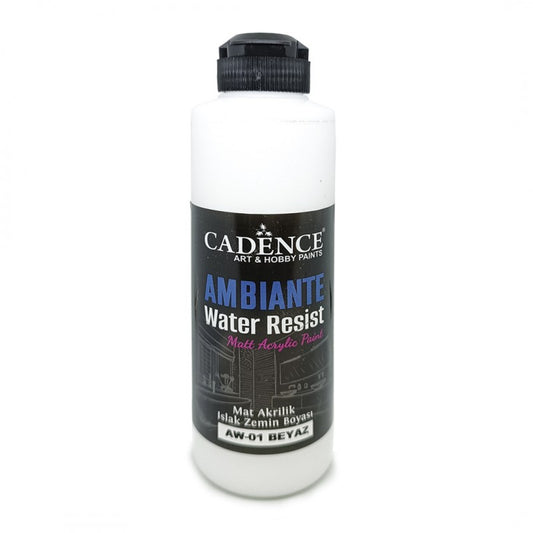 Cadence Ambiante Waterbestendige Matt Acrylverf 250 ml White + 10 gr Catalyst