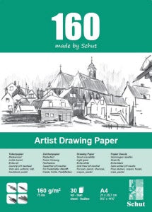 Schut Tekenpapier A2 160gr 25 vel