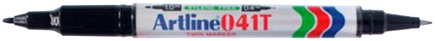 Artline BLO 041T Permanentmarker mit zwei Spitzen, Schwarz