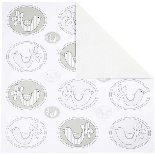 Vivi Gade Scrapbooking Papier Dubbelzijdig Skagen Vogels 30,5 x 30,5 5 Stuks