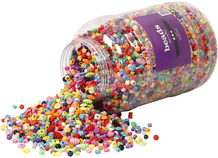 CC Plastic Kralen Emmer 6-20 mm Multi 8100 stuks