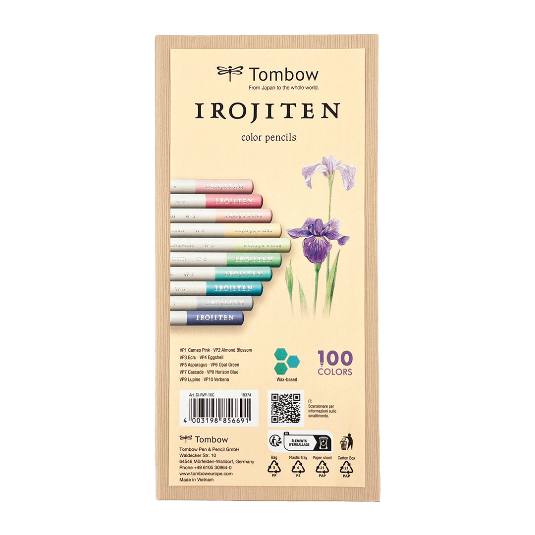 Tombow Irojiten Farbstifte – Set Band 8: Pastellfarben lll – 10 Stifte