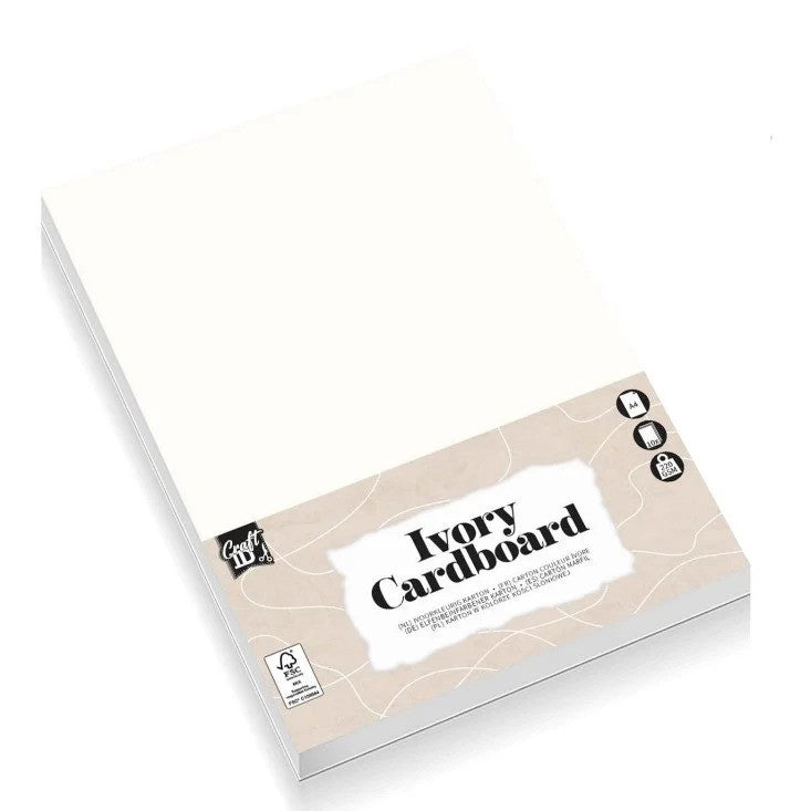 Colored Cardboard A4 220 gr Ivory 10 sheets