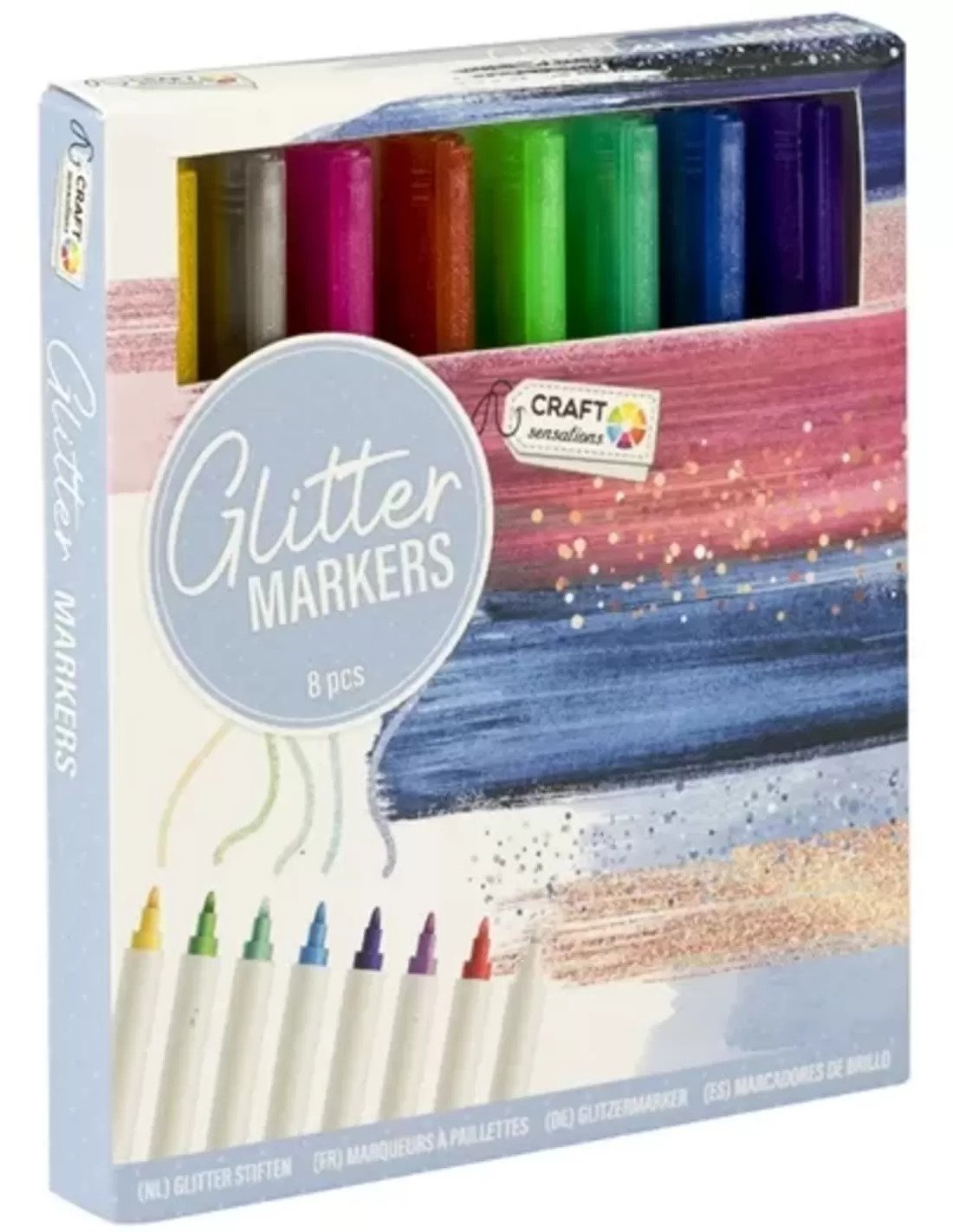 Craft Sensations Glitter Marker Set 8 Stück