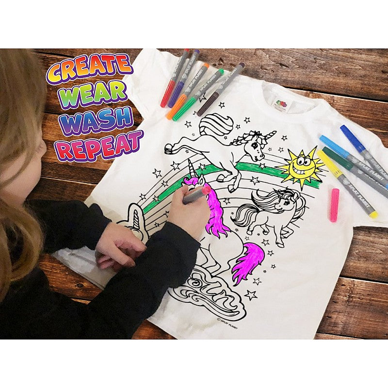 Splat Planet T-Shirt Kleuren Set Eenhoorn 7 - 8 Jaar