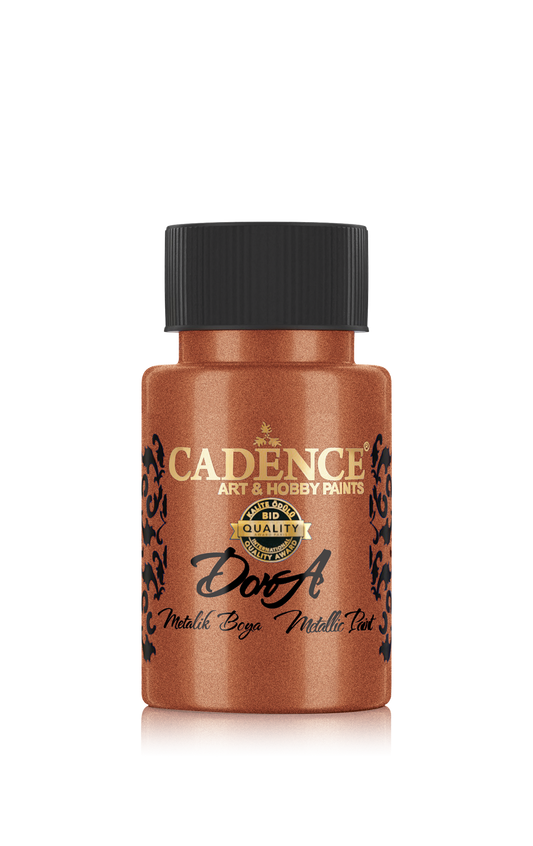 Cadence Dora Acrylfarbe Metallic 50 ml Zinnoberrot Gold