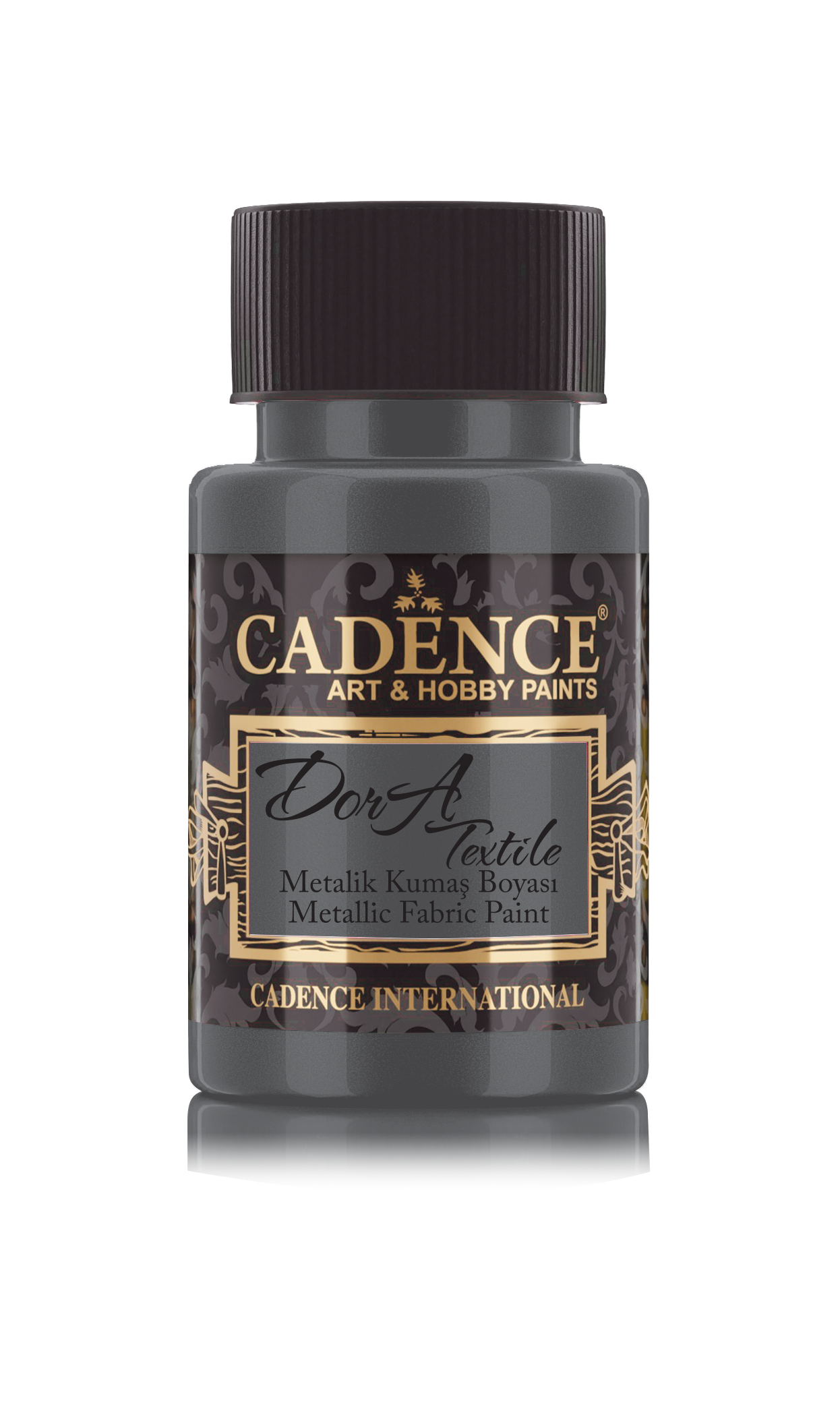 Cadence Dora Metallic Textile Paint 50 ml Anthracite
