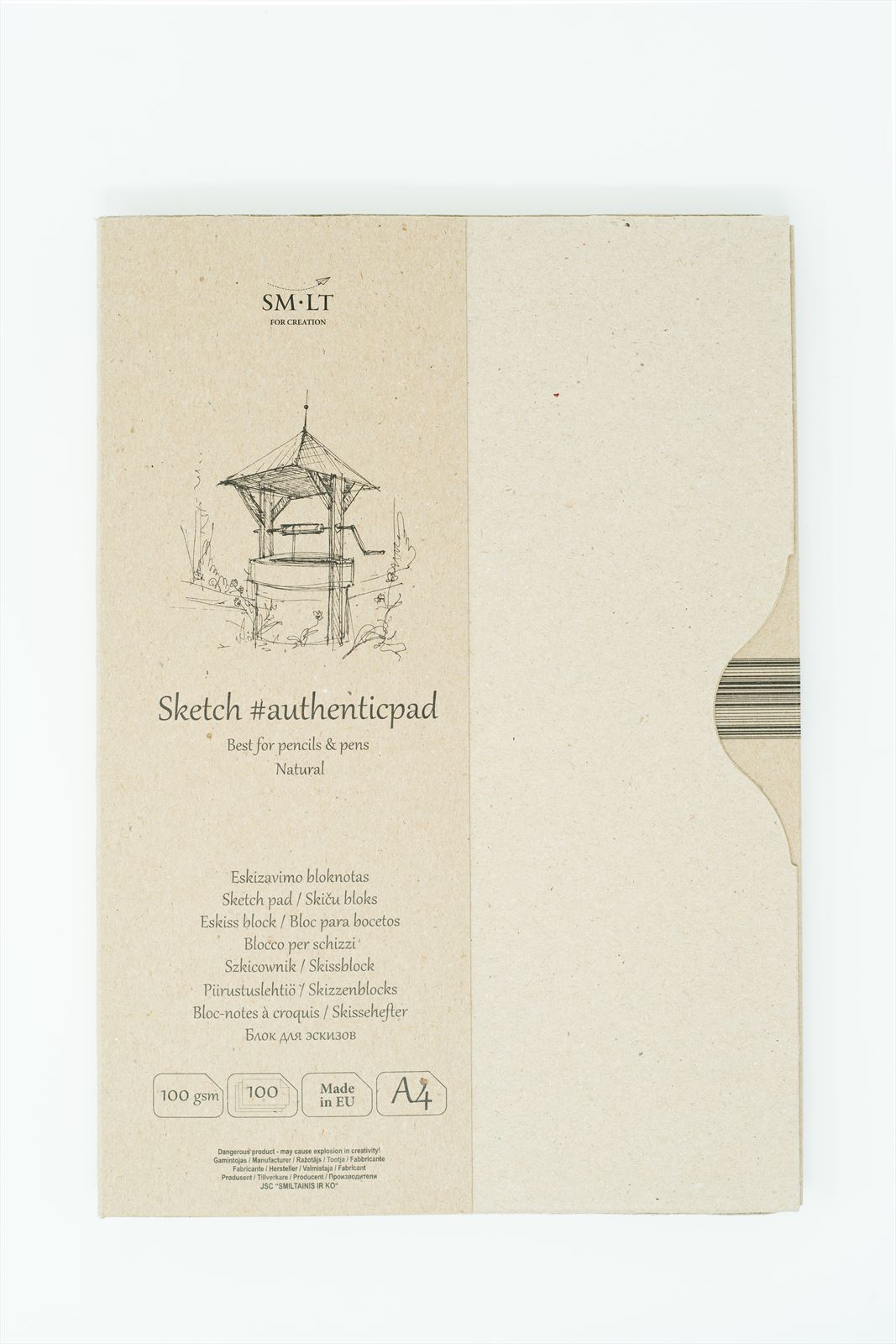 SMLT Zeichenmappe Skizzen A4 100g 100 Blatt Naturweiß